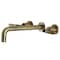 Kingston Brass KS8023KL Two-Handle Wall Mount Tub Faucet, Antique Brass KS8023KL - alternate 1